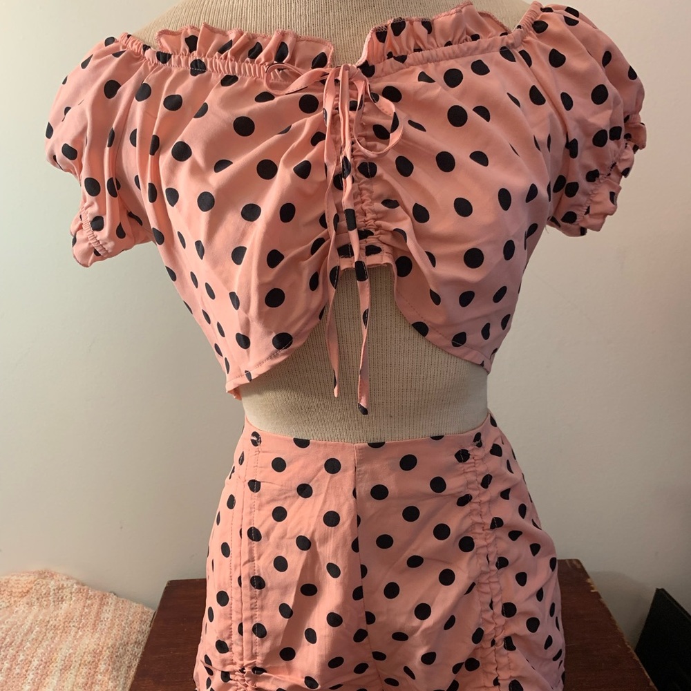 Summer Polka Dot Crop Top